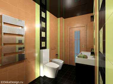 Интерьер ванной комнаты  в коттедже. Дизайн ванных комнат Боровкова А.А. г.Краснодар