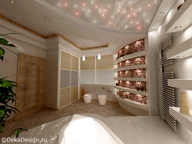 Миниатюра интерьера спальни в светлых, бледно-салатовых тонах. Дизайн ванных комнат Боровкова А.А.