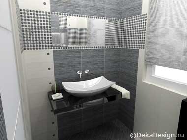 Интерьер ванной комнаты  в бледно-коричневых тонах. Дизайн ванных комнат Боровкова А.А. г.Краснодар